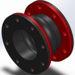 لرزه گير لاستيكي با فلنج گردان
